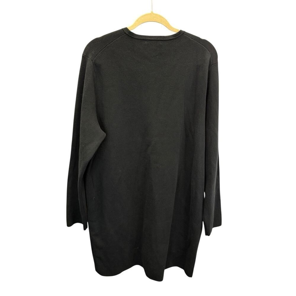 J.Crew Long Giselle Sweater Dress Black Gold Button Knit Collared Look L - Picture 4 of 8